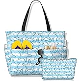 Waterproof Beach Tote Pool Bags for Women Ladies Extra Large Gym Tote Bag for Weekender Travel with Small Pouch