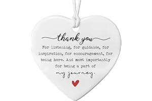 HUBBGDESIGN Thank You Gifts, Heart Ornament Keepsake, Colleague Leaving Gift, Nurse Gift, Heart Plaque Thank You Gift, Appreciation Gifts for Friends Sister Coworkers Teachers Leaders