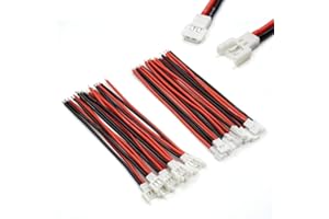 elechawk 10 Pairs 2.0mm Spade 2P Cable 8cm Lead Plug Connector Male and Female for 1S Lipo Battery Charging Drone Syma X5C X5SW SNAPTAIN S5C