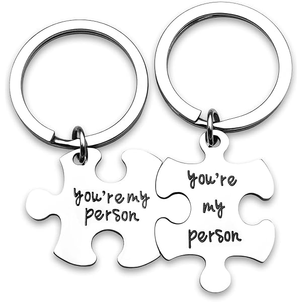 MUCOOS 2-Piece Doodle Matching Keychains For Couples - Cute Gift For Christmas, Birthday, Valentine's Day - View #11