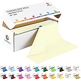 JSQBSECL 54 Inch X 200 Feet Plastic Table Cover Roll with Convenient Slide Cutter, Disposable Plastic Table Cloth Roll with Cut-to-Size Design for Weddings, Banquets, Parties (Beige)