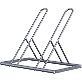 melos Floor Bike Rack, Bike Stand for Garage, Outdoor For Mountain Floor Bike Rack, Heavy Duty For Bicycle Garage, Space-Saving 2 Bicycle Holder For Home, Yard, Office, Silver