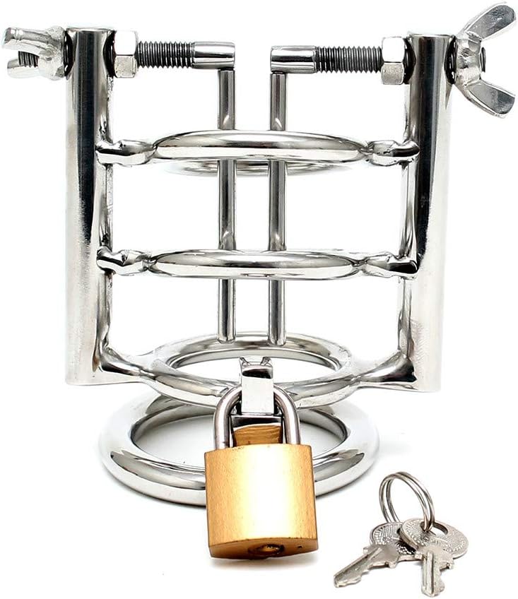 Rimba Urethral Stretcher with Cockring and Padlock, 200 g, Silver