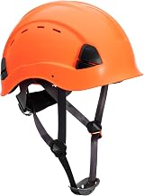Portwest PS63 Vented Safety Helmet ABS Shell 6 Point Harness Orange One Size