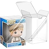 100 Pack Clear Protectors Case Compatible with Funko, 4" Pop Figures Case Protectors, 0.38mm Crystal Clear Display Cases for Collectibles with Locking Tab