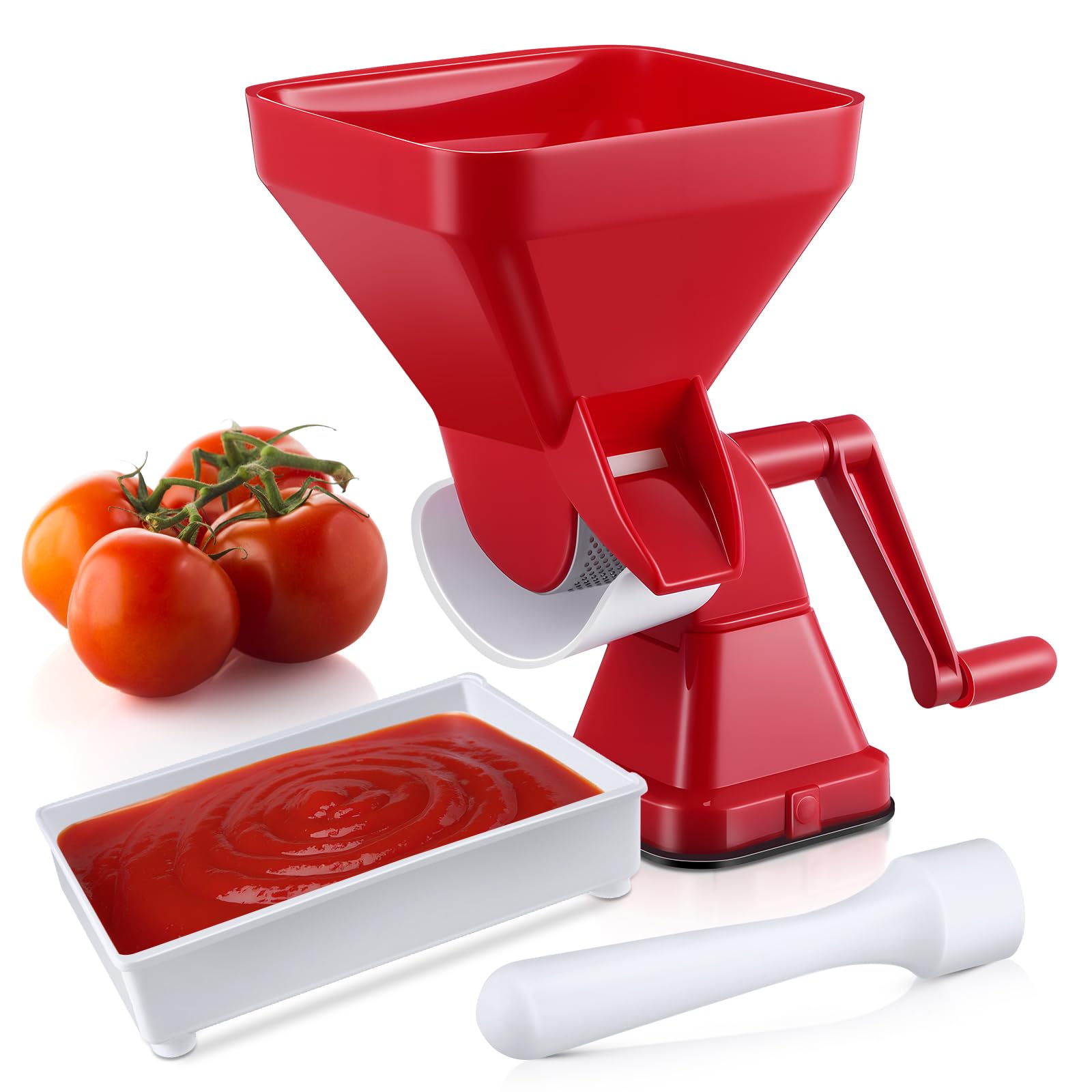 Photo 1 of Feekoon Food Mill for Tomato Sauce, Manual Tomato Juicer for Canning for Sauce Making, Fruit Strainer, Make Homemade Pasta Sauces, Fresh Salsa Potato Puree, Easy to Use & Clean, Juices No Peeling