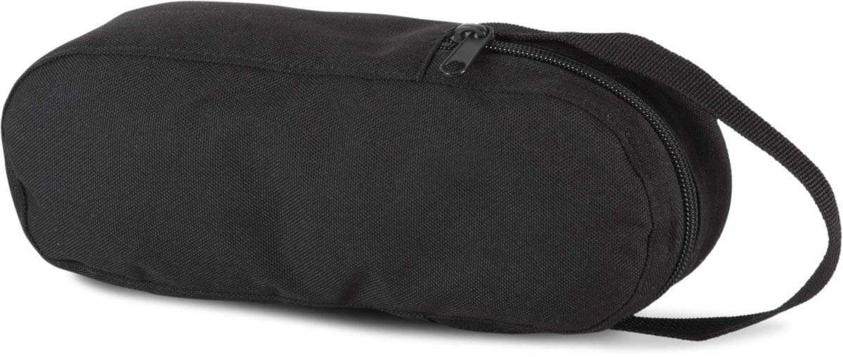 Kimood Black Petanque Bag for 3 Boules, with Zip Closure.