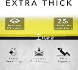 Karma Fitness Large Exercise Mat 183x80x10mm TPE Yellow Carry Bag view 3