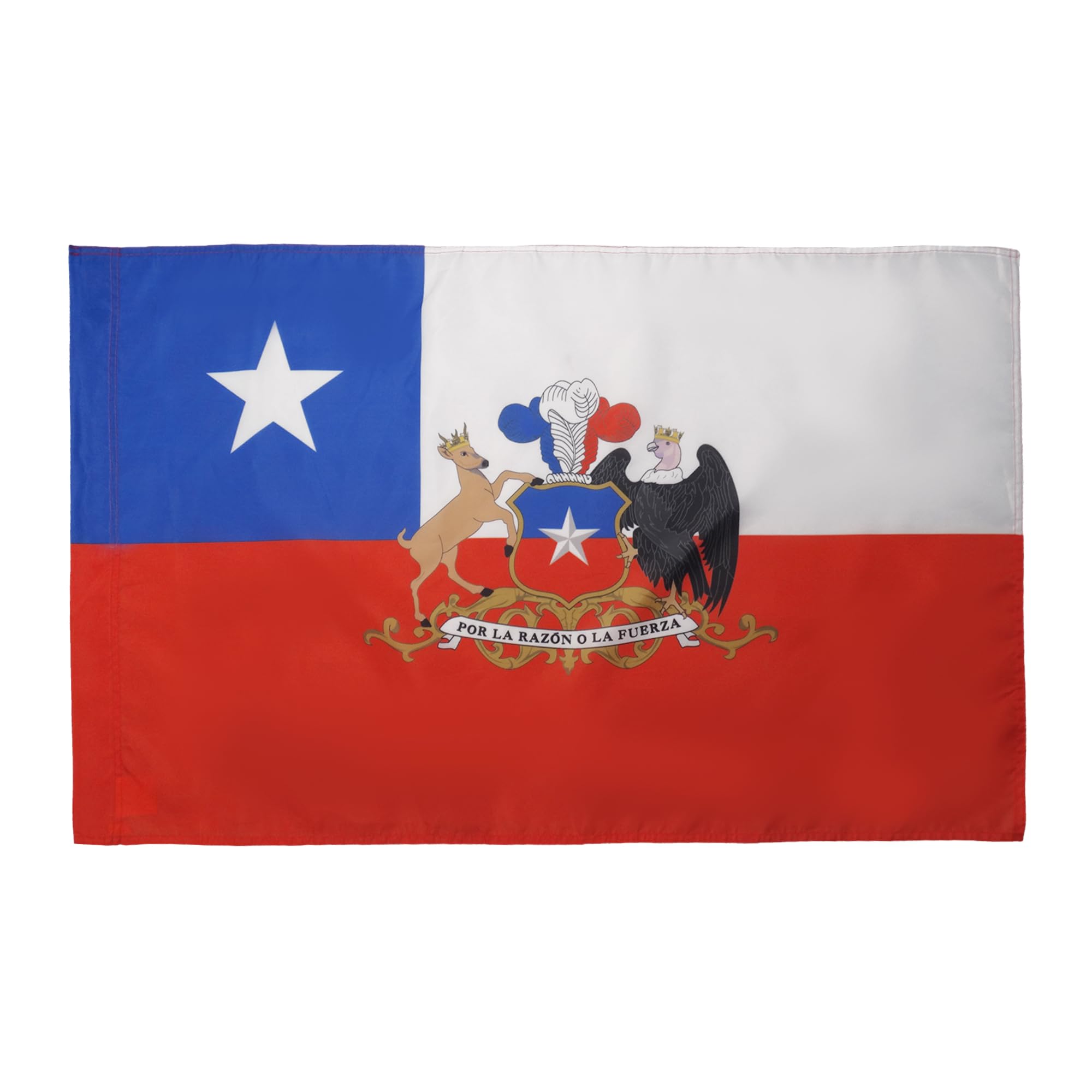 AZ FLAG - Chile with arms Flag - 3x5 Ft - Chilean Banner with Sleeve - 100% Polyester - Fade Resistant - Vivid Colors - 3' x 5' Feet - 150x90 Cm