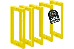 Mint Bucket Brands 1/4" Single Gang Receptacle Outlet Box Extenders - UL Listed - Electrical Outlet Extender for Electrical Box and Electrical Outlet Switches (Pack of 5)