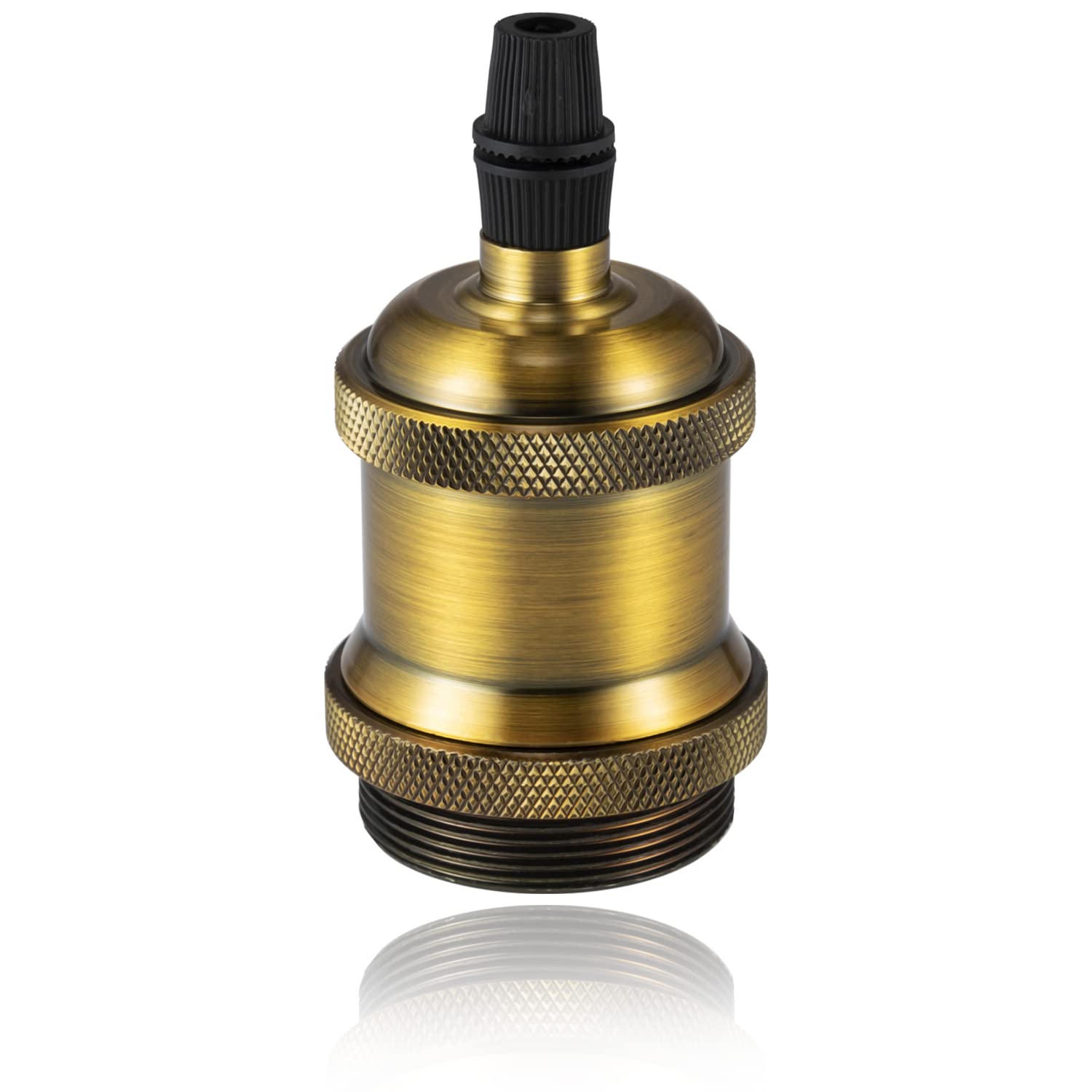 Vecys 1 PCS E27 Vintage Bronze Lamp Socket Adapter Edison Retro Lamp Holder Adapter for Vintage Light Bulbs Pendant Lamp（Vintage Brass） — image 1