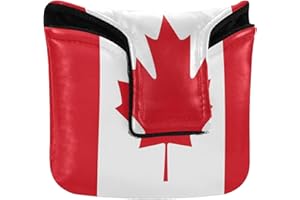 Mallet Putter Cover Magnetic Snap Golf Putter Headcover for Most Brand PU Leather Canada Flag