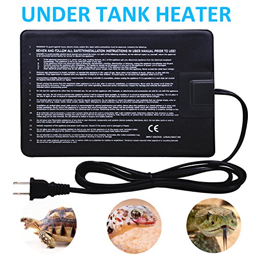 Aiicioo Under Tank Heater Reptile Heating Pad Ideal Hermit Crab Terrarium 8 Watt (2 Pack)