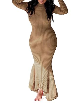 ribbed bodycon maxi dress