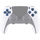 eXtremeRate Multi-Colors Luminated D-pad Action Create Option Face Buttons for PS5 Edge Controller, 7 Colors 9 Effects D&F LED Kit for PS5 Edge Controller - Black Classical Symbols Buttons