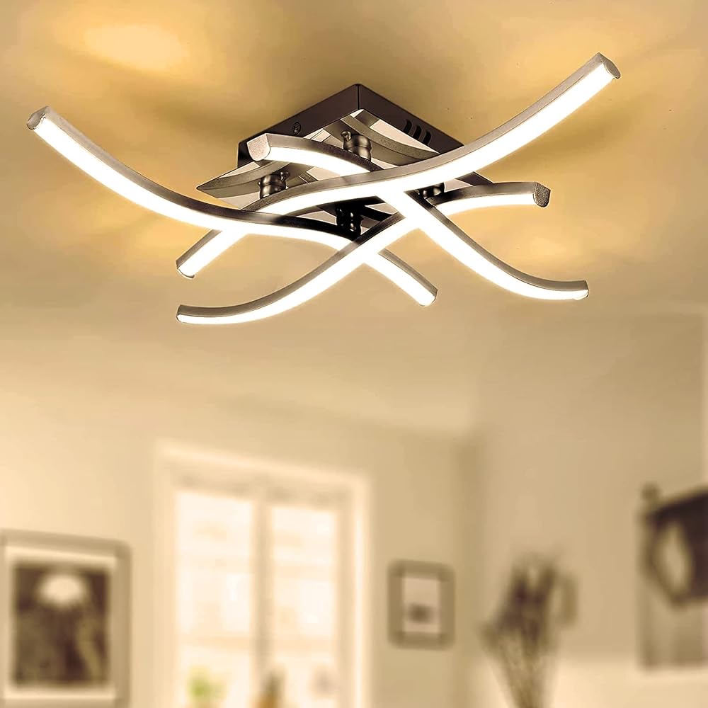 TYCOLIT LED Ceiling Light 4 Boards 24W 2400 Lumen 3500K Warm White Modern