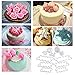 OUNONA Fondant Molds | 12 Pieces Assorted Fondant Cake Cutters | Cake Mold Decorating Tools | Rose Carnation Snow Flower DIY Cake Decoration