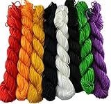 Chinese Knotting Beading Cord Mixed Approx 1mm 8 (25 yard Skeins) for Crafts and Knotted Jewelry Like Shamballa Bracelets