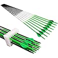 QunYing Archery Carbon Arrow 28 29 30 inch 300 340 350 400 Spine Practice Hunting Arrows for Compound Recurve Bow 12PCS