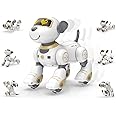 STEMTRON Remote Control Robot Dog Toy for Kid, Programmable Robotic Puppy, Interactive Robotic Dog Gift, Follow & Touch Function Robo Dog with Music