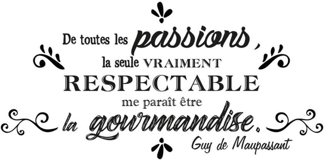 Les Tresors De Lily P9092 Planche De Stickers Messages De Toutes Les Passions La Seule Vraiment Respectable Me Parait Etre La Gourmandise Guy De Maupassant x70 Cm Amazon Fr Cuisine