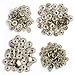CrazyEve Leathercraft Silver Copper Press Studs Snap Fasteners Poppers Sewing Clothing Craft Snaps Button 40 pcs with Install Tool (633(12.5mm))