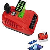 100W USB Battery Charger for Milwaukee 18V, Charger Adapter with Type-C Fast Charging and USB Port, for Electric Device and Milwaukee Battery(Tool Only)