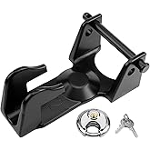 HQPASFY Gooseneck Hitch Lock with Keyed Padlock Model TL-50 Trailer Lock | Gooseneck Trailer Hitch Locks Fit for Heavy Trailers, Livestock Haulers and RVs - Black