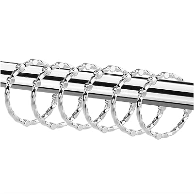 Buy Tcmao Shower Curtain Hooks Rustproof Decorative Shower Curtain Rings Metal Round Shower Hooks For Bathroom Shower Rod 12 Pack Chrome Online In Indonesia B091fd4r8d