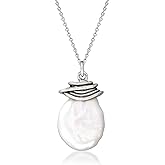 Ross-Simons 13mm Cultured Baroque Coin Pearl Pendant Necklace
