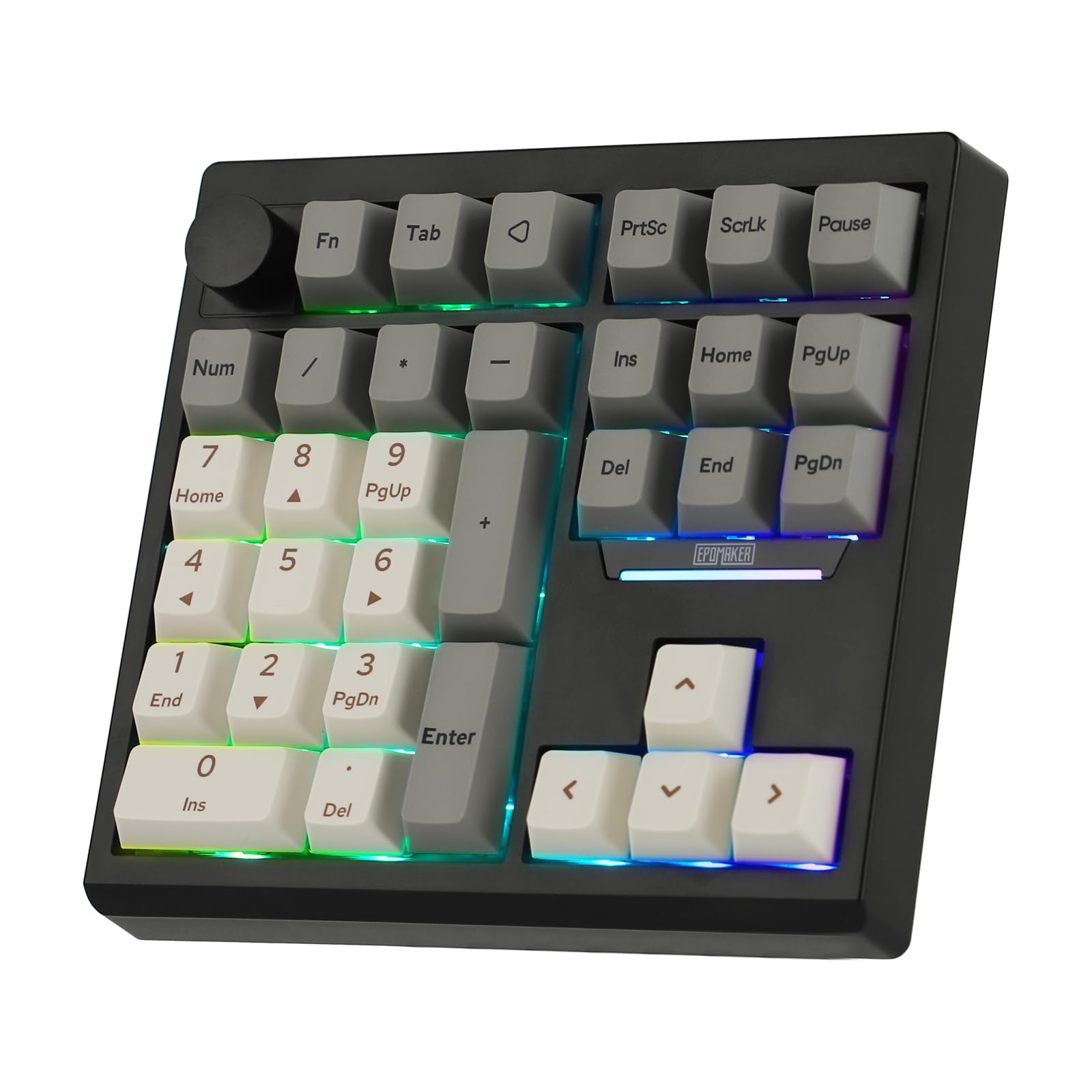 EPOMAKER TH33 Wireless Mechanical Numpad, VIA, BT/2.4G/USB, Hot-Swap, RGB Backlit, Gasket, PBT Keycap, Creamy Switch, Number Pad with Arrow Keys & Knob for PC/Mac