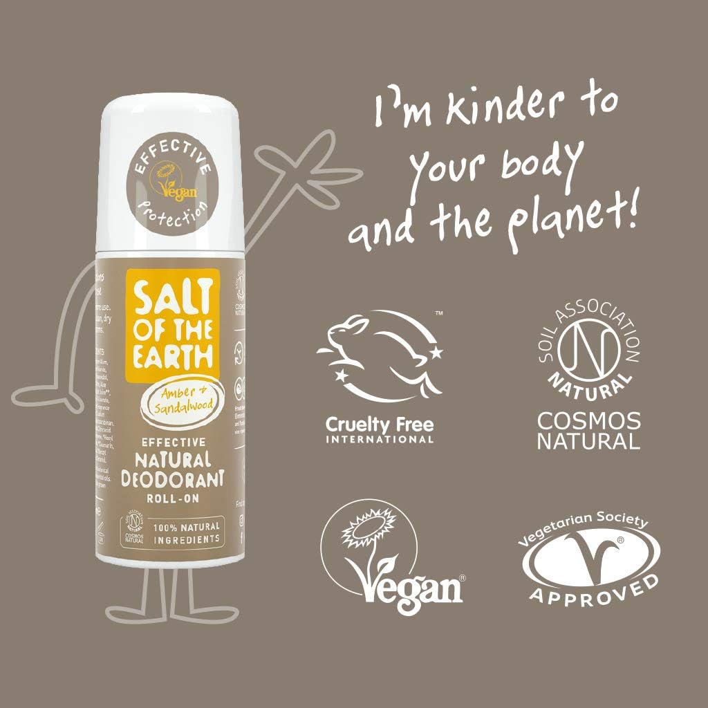 Salt of the Earth, Natural Deodorant Roll On, 100% Natural Origin Ingredients, Effective Protection - Image 4