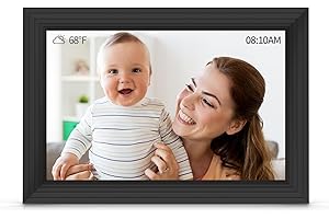 SAIWAN 10.1 Inch Smart WiFi Digital Picture Frame 1280x800 IPS Touch Screen Digital Photo Frame, Auto-Rotate, Built in 32GB Memory, Share Moments Instantly via Free App or Email from Anywhere