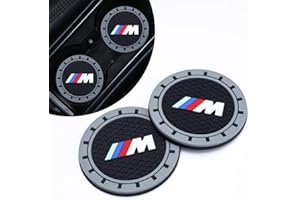 XTUPO for BMW M Car Cup Holder Coaster, Auto Cup Holder Insert Coaster Compatible with BMW M M2 M4 M5 M6 M8 X1 X2 X3 X5 X6 M135i M240i Z4 328i X7, 2PCS