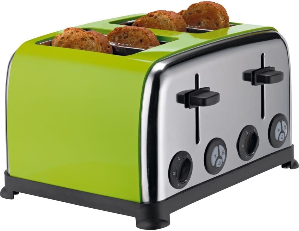 ColourMatch Stainless Steel 4 Slice Toaster Apple Green. Amazon.co