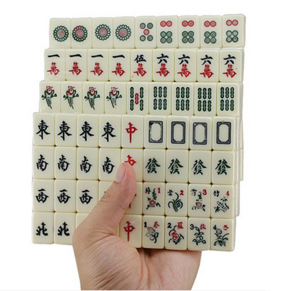 MyLifeUNIT Chinese Travel Mahjong Set with Case, Mini Mah Jongg Set