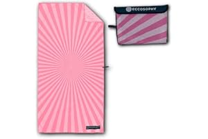 ECCOSOPHY Microfiber Beach Towel - Sand Free Towels are Quick Dry, Light Weight, Super Absorbent - Perfect Pool, Travel, Cruise, Camping Essentials - Oversized Extra Large for Adults 71x35 in