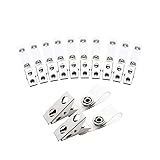 Fushing 150Pcs Metal Badge Clips with Clear PVC