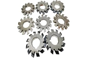 1/8PCS HSS disc Gear milling Cutter DP24-DP6, Pressure Angle 14.5 Degrees NO.1-NO.8 for Gear CNC Cutting milling Cutter(NO.6,