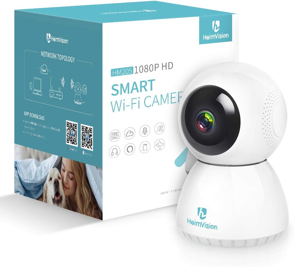 Heimvision HM205 1080P Baby Monitor, Works with Alexa, Night Vision, 2 Way Audio, Motion Detection, 2.4G Wireless Home Surveillance Camera for Baby/Pet/Nanny Monitor, Cloud Service/Microsd Support