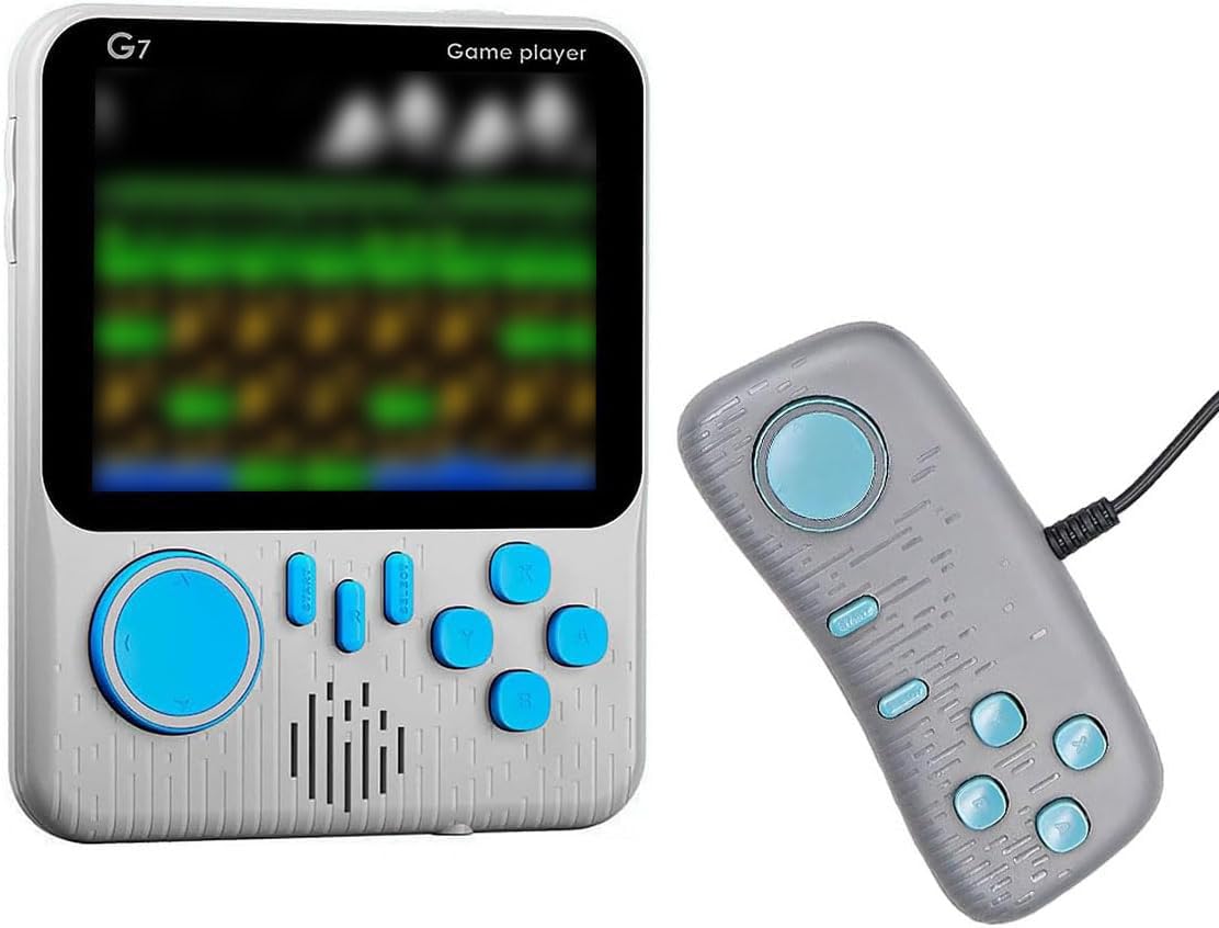 Tiardey Handheld Console Portable Game Console with 666 Classic Games 3.5 Color Display Support for 2 Players and TV for Teenagers (Grey)