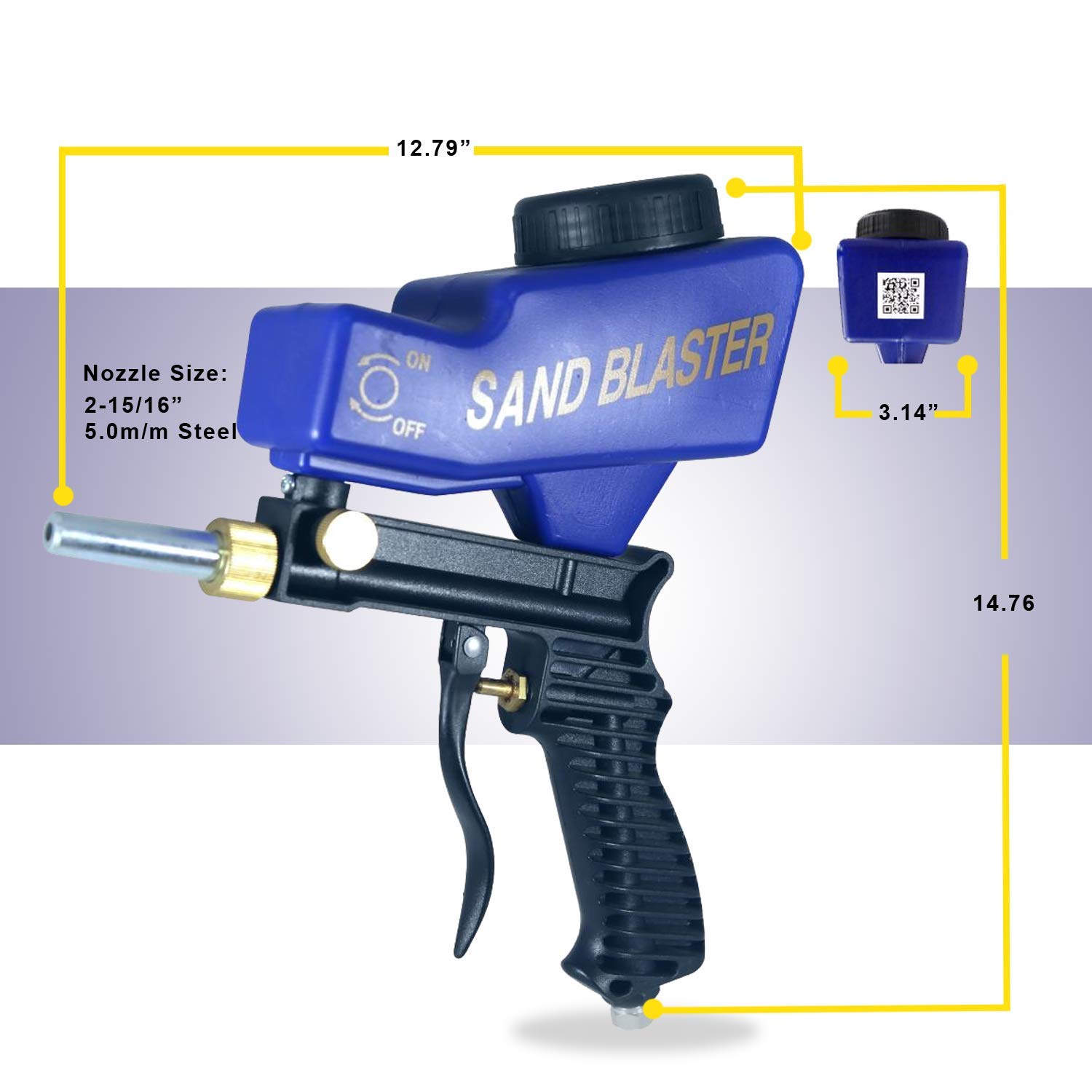 Sandblaster Sand Blaster Gun Kit, Soda Blaster, Professional Sand
