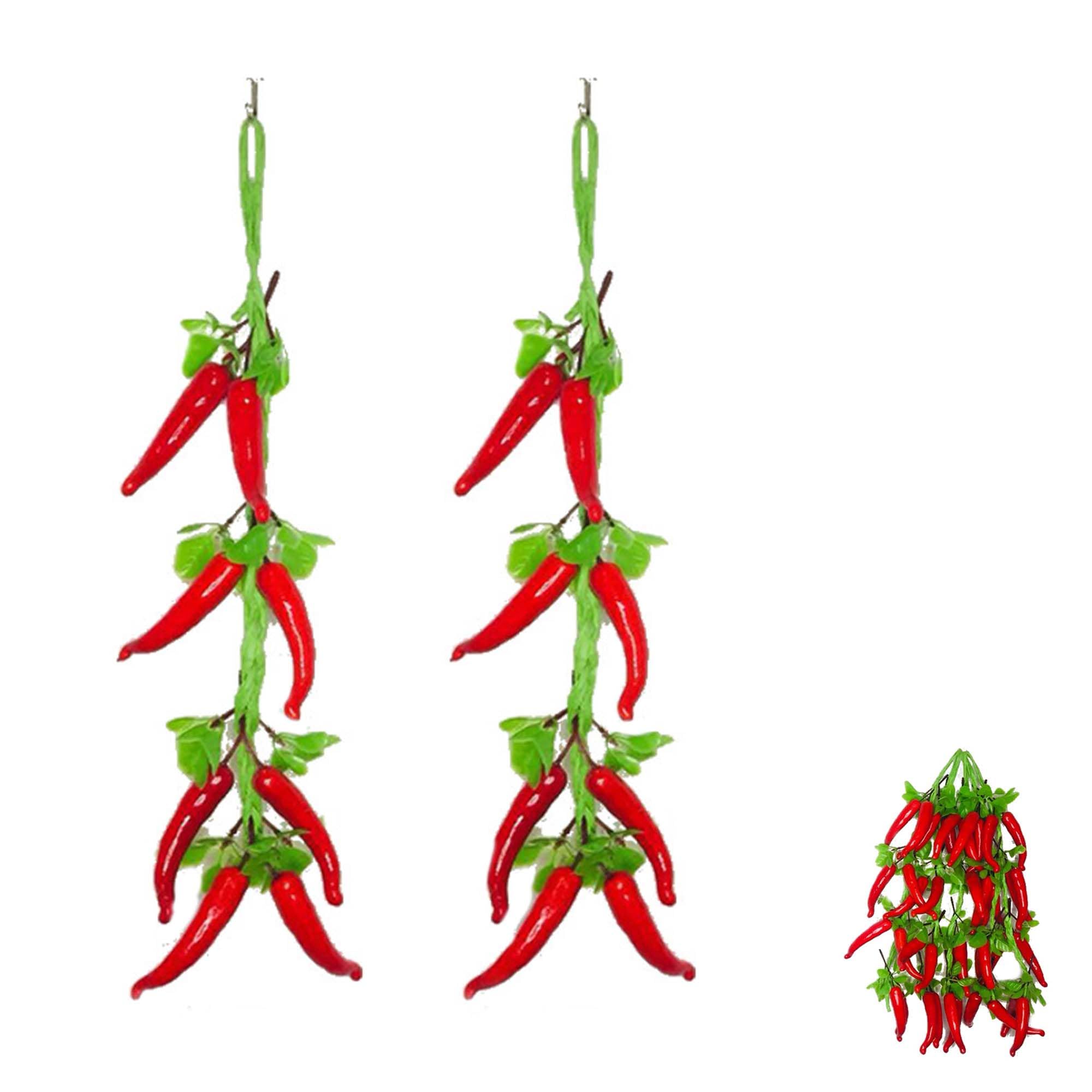 2 pieces, artificial chilli, artificial small chilli, fake pepper, artificial vegetable, fruit and vegetable decoration, for decorative props for the kitchens (Realistic (Realistic Chilli). ot))