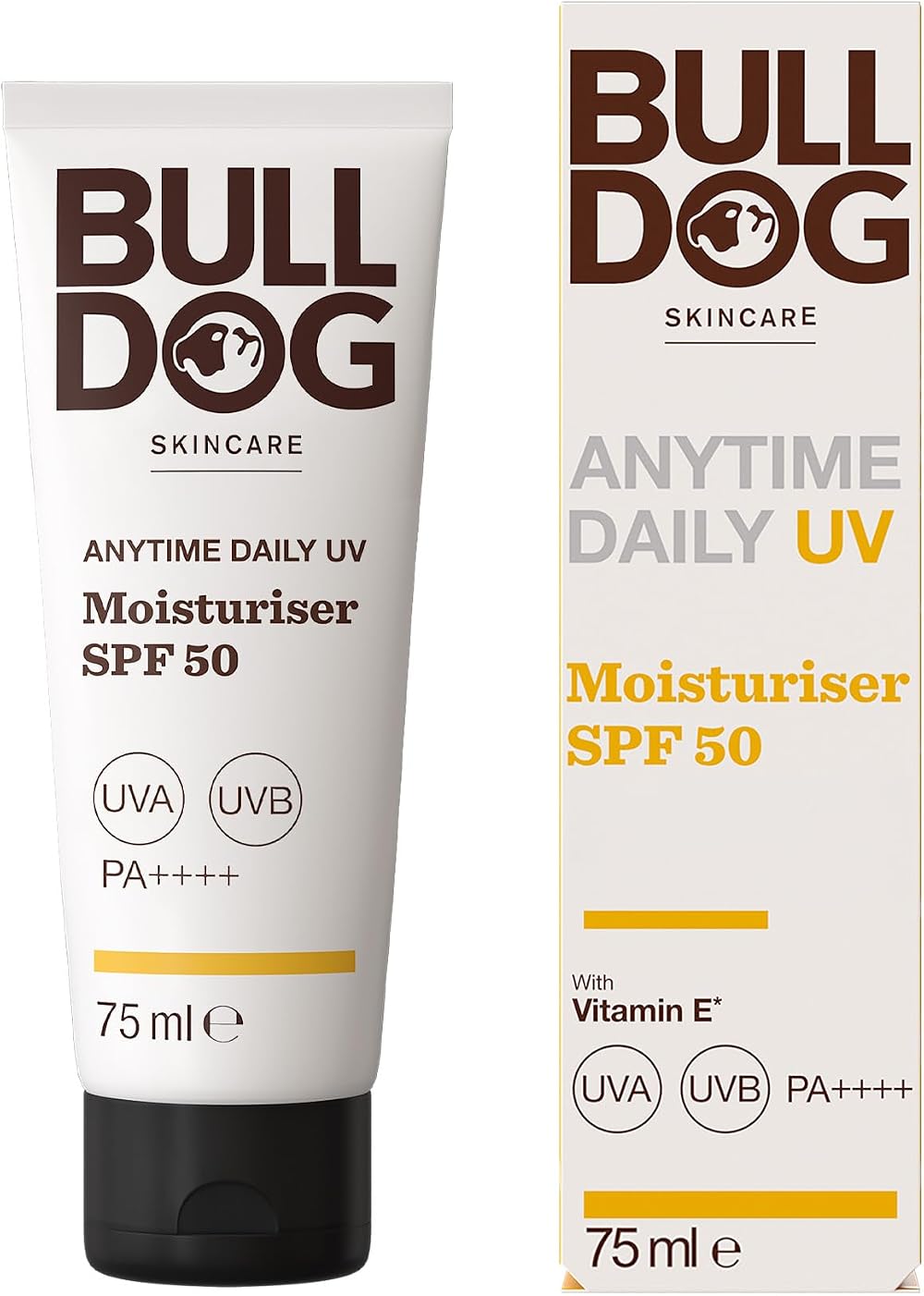 Bulldog Skincare Anytime Daily UV Face Moisturiser SPF 50 75ml for Men