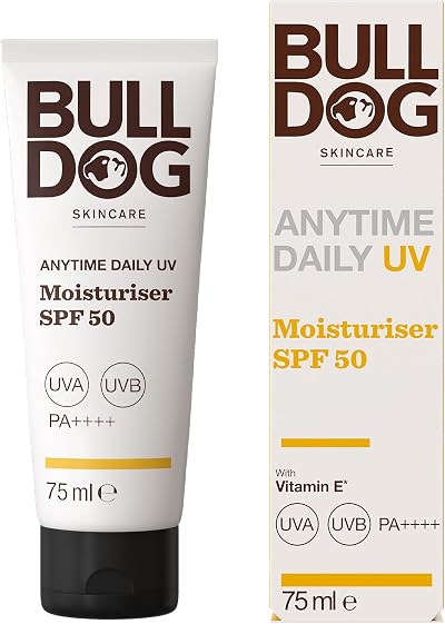 Bulldog Skincare Anytime Daily UV Face Moisturiser SPF 50 75ml for Men