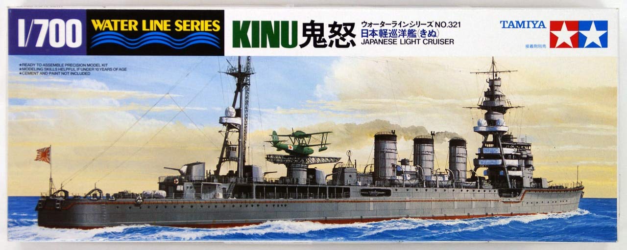 TAMIYA 31321 1:700 JPN Lt. Kreuzer Kinu WL - Model Building, Plastic Kit, Crafts, Hobby, Gluing, Plastic Kit, Multi-Colour, Ship Model