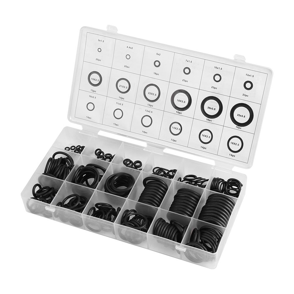 279Pcs/Kit 18 Sizes Rubber O-Ring Assortment Set Hydraulic Plumbing Gaskets Seal Kit Rubber Washer Gasket Seals Assortment Set for Plumbing Washer Seal & Auto Quick Repair