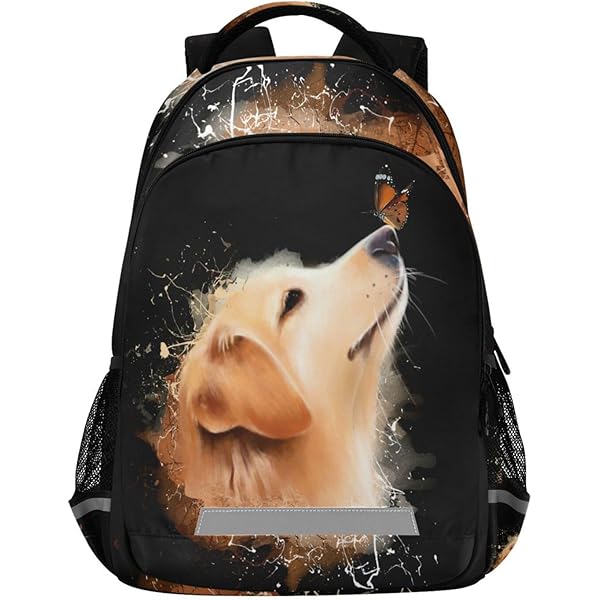 Amazon.com | senya Golden Retriever Dog In Glasses School Backpack