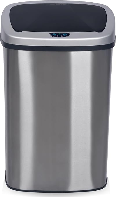 NETTA 70L Sensor Bin Kitchen Extra Large Touch Free Brushed Stainless
