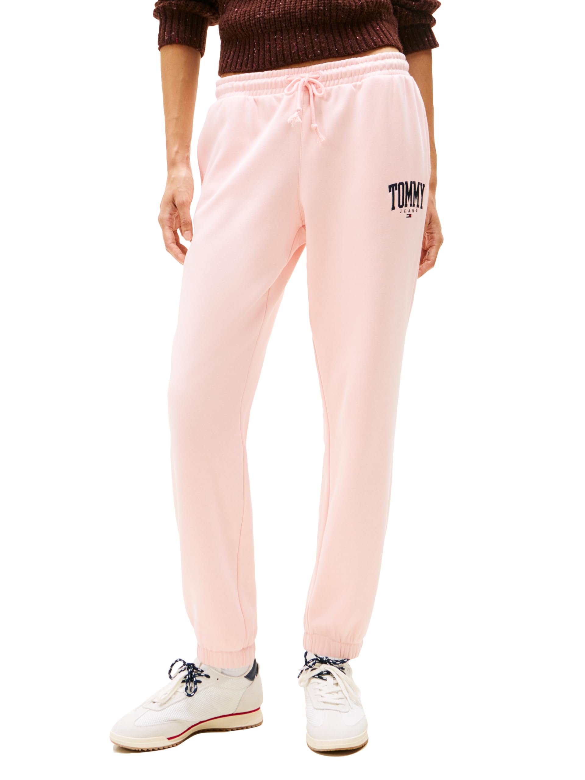 Tommy Jeans Womens Collegiate Sweatpants, Pink Dream Large